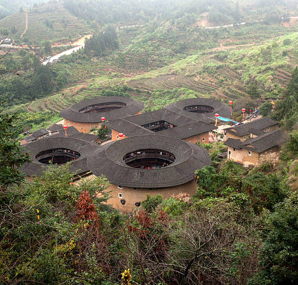 istock Hakka's building in mountain area 162542568