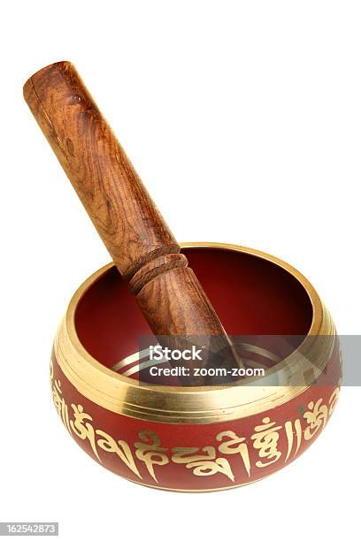 Tibetane Cantare Bowl - Fotografie stock e altre immagini di Gong rin - Gong rin, Scontornabile, Bianco