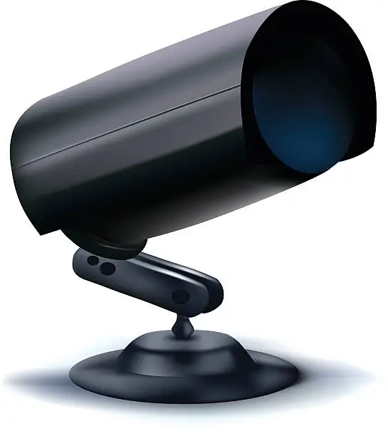 Vector illustration of security camera
