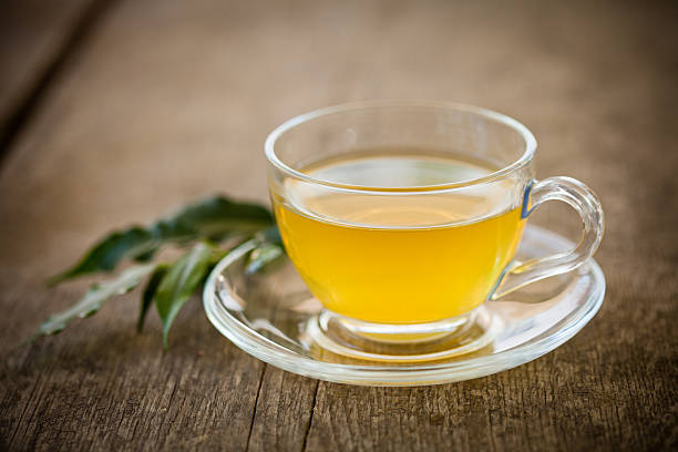 istock Green tea in glass cup 162544898