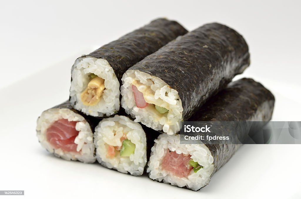 Rolos de sushi - Foto de stock de Alga marinha royalty-free