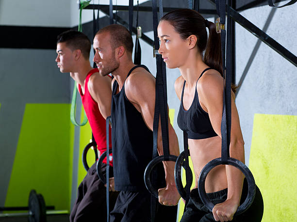 istock gym dip ring group workout dipping in a row 162547188