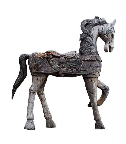 istock Old wood horse 162547289