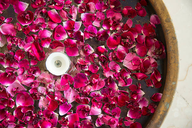 istock Flower petals in water 162547476