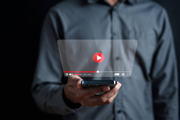 istock Online class workshop or live stream broadcast in online video, watching video on internet, video tutorial and online seminar meeting. 1625515344