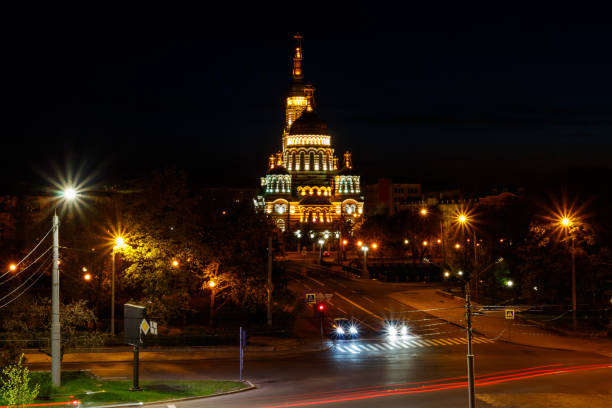 istock View of illuminated Annunciation cathedral at night in Kharkov, Ukraine 1625532049