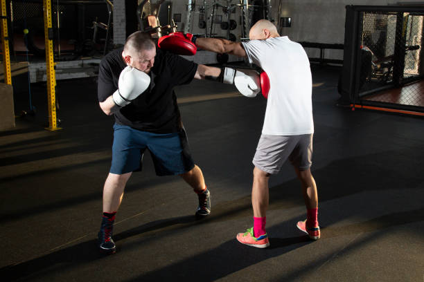 istock Boxing training in the gym. 1625616636