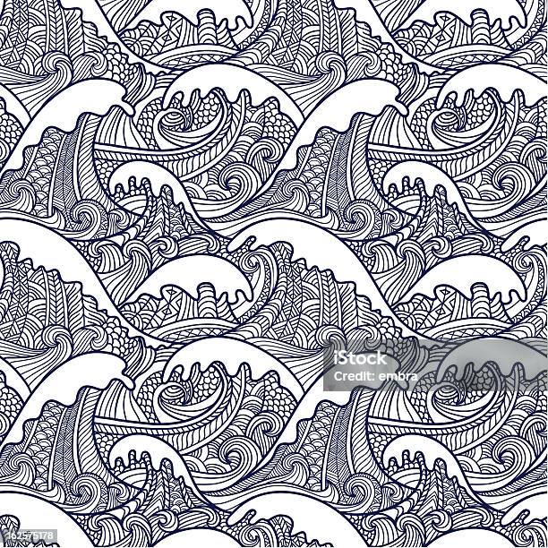 Seamless Patterns Of Abstract Waves Stock Illustration - Download Image Now - Sea, Abstract, Backgrounds