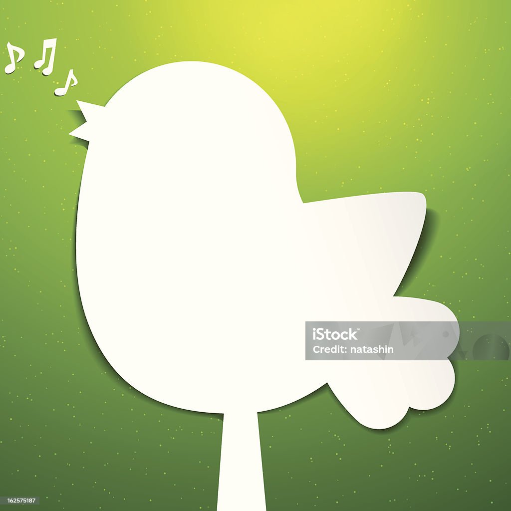 Pájaro applique - arte vectorial de Mensajería instantánea libre de derechos