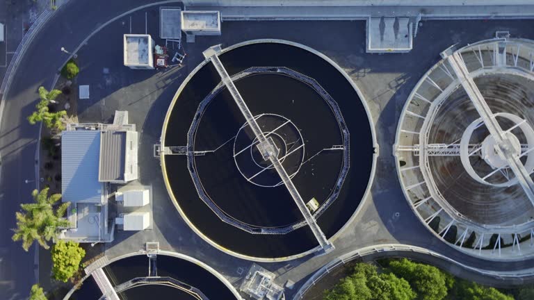 Sewage Treatment Station in Santa Cruz - Directly Above Aerial View