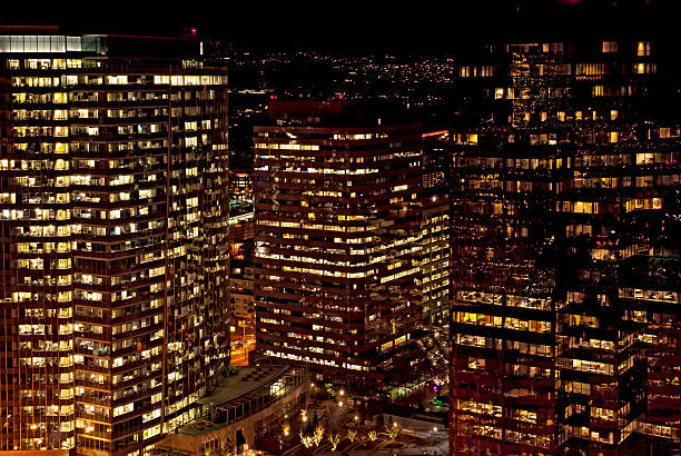 istock Nighttime view of High Rise buildings 162575805