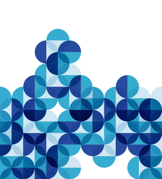 мозаика фон вектор синий - square shape backgrounds pattern abstract stock illustrations