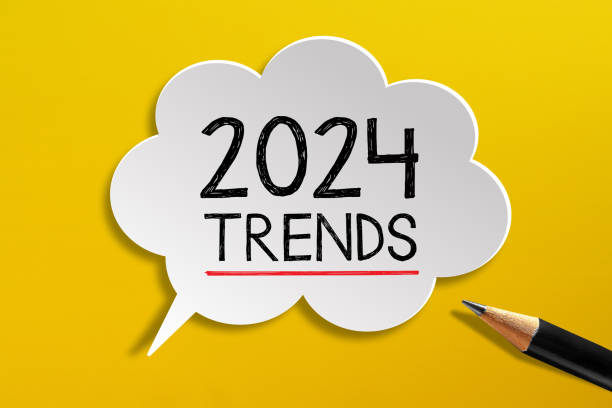 istock 2024 Trends written on speech bubble with pencil on yellow background 1625794342