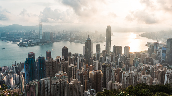 defaultAerial view of Kwai Fong, kwai tsing district and kwai tsing container terminals, Hong Kong - 11/12/2023 12:50:06 +0000.