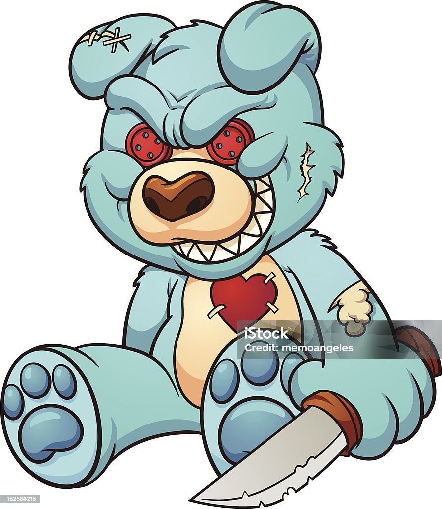 Evil teddybear Evil teddy bear. Vector clip art illustration with simple gradients. All in a single layer. Teddy Bear stock vector