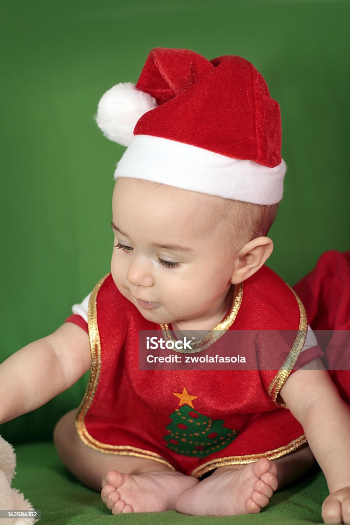 Piccolo bambino carino Santa - Foto stock royalty-free di 6-11 Mesi