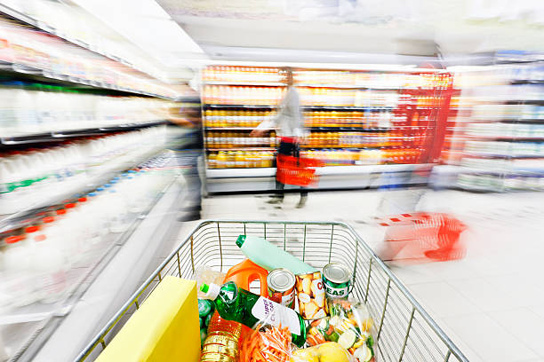 istock Motion blur in supermarket turns shoppers into ghosts 162586542