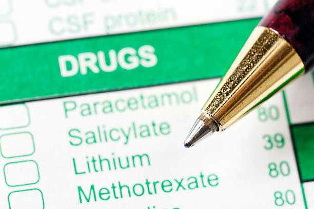 Pen rests on medical form ordering or recording drug usage