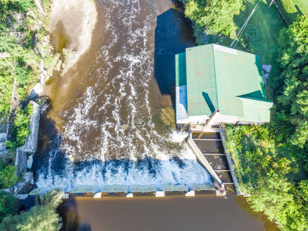 istock Dam and watermill on river at Huntingville 1625888926