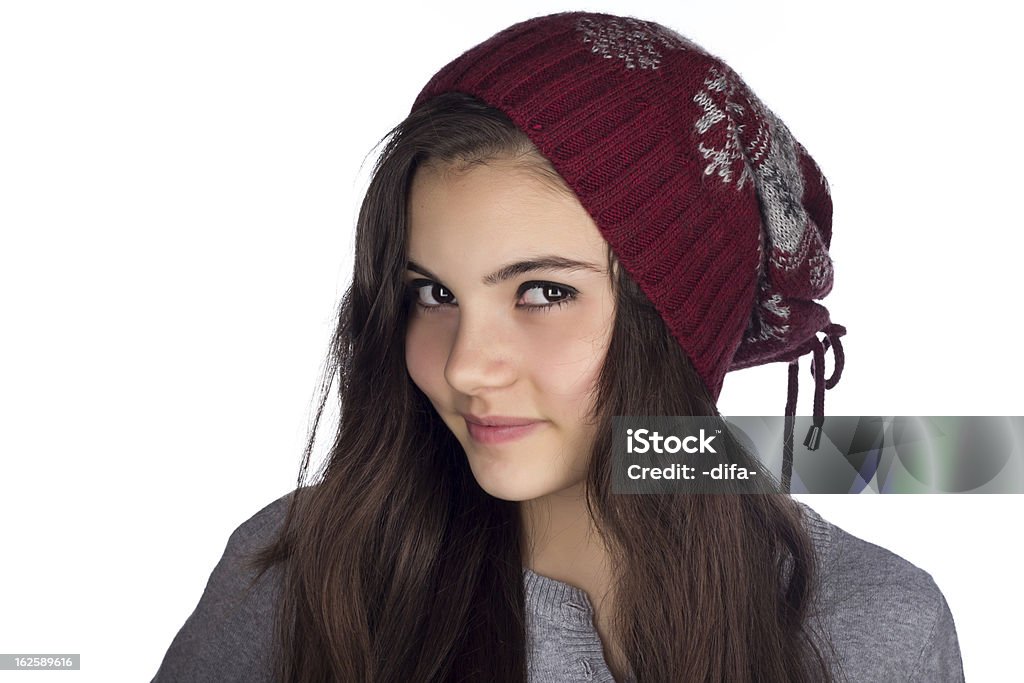 Close-up di adolescente ragazza con cappello - Foto stock royalty-free di 14-15 anni