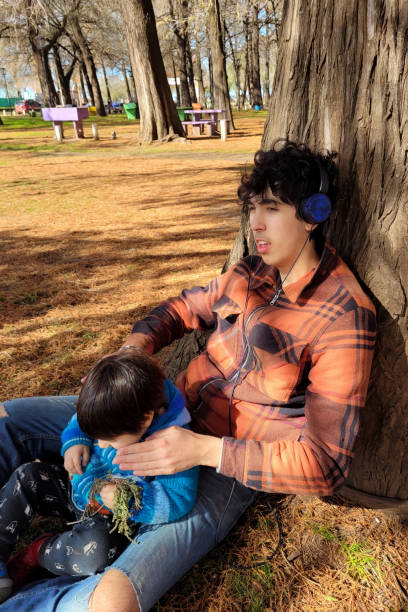 istock Boy and boy outdoors 1625896396