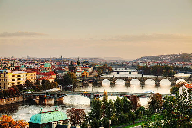 istock Overview of old Prague with Charles bridge 162590165