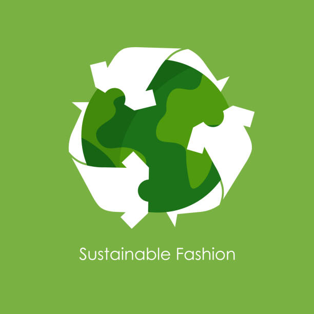 Clothes recycle and sustainable fashion icon. Clothes recycle icon. Sustainable fashion logo. Eco friendly concept. Vector illustration. sustainable fashion stock illustrations