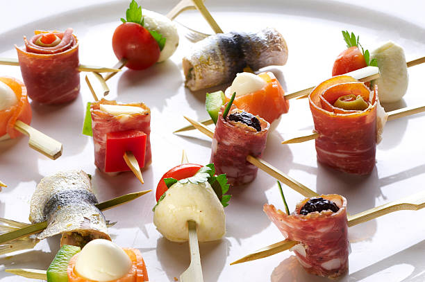 istock Different sort of canape for a self service buffet 162603511
