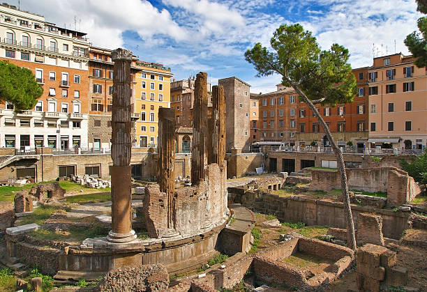 istock Ancient ruins at Largo Argentina. Rome. Italy 162607741