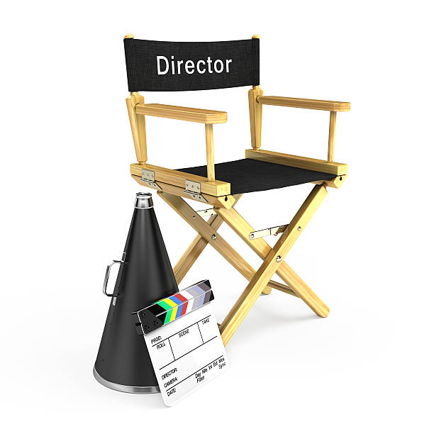 istock Director chair, clapper board and megaphone 162607795