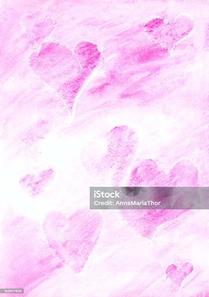 Abstract watercolor background Pink, abstract watercolor background with hearts painted by Anna Maria Thor (2012) Abstract stock illustration