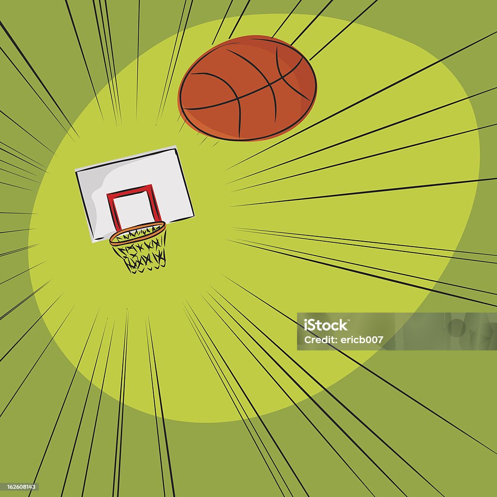 Basketball zum Net - Lizenzfrei Aktivitäten und Sport Vektorgrafik