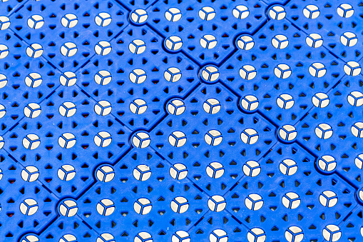 Plastic floor geometric pattern