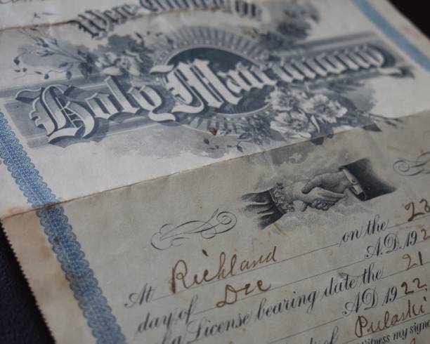 Vintage Marriage License