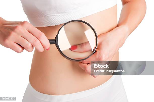 Pinching Fat Stock Photo - Download Image Now - Abdomen, Abdominal Muscle, Adult