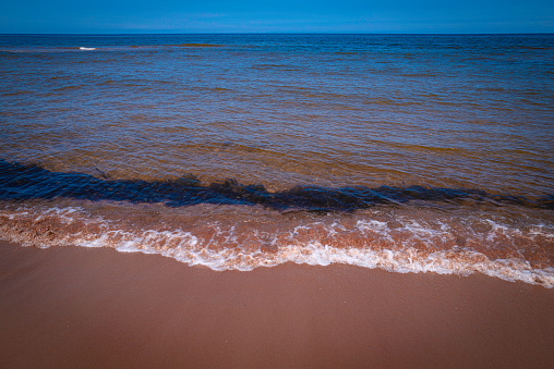 Seascape at Greenwich Beach in Prince Edward Island National Park with the view of Gulf of St Lawrence in PEI, Canada