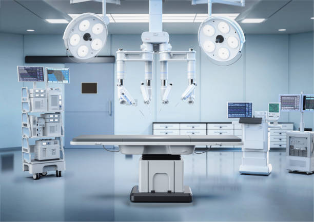 istock Robotic assisted surgery in operating room 1626181181