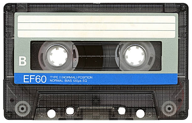 hi-res audio-kassette mit clipping path auf weißem hintergrund - recording tape stock-fotos und bilder