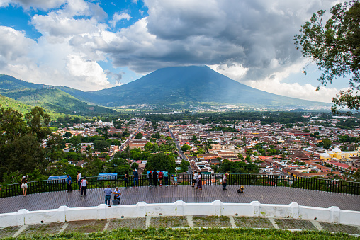 July 21st, Antigua, Guatemala. Streets of Antigua Guatemala. Antigua is one of the oldest cities in the country of Guatemala, considered a World Heritage Site by UNESCO. Its streets still retain their authenticity, and it is pride for its locals to demonstrate that they still preserve their traditions and culture among their streets.