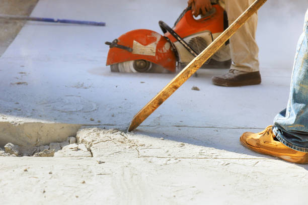 istock Concrete sidewalk demolition necessitates pavement repair restoration 1626317487