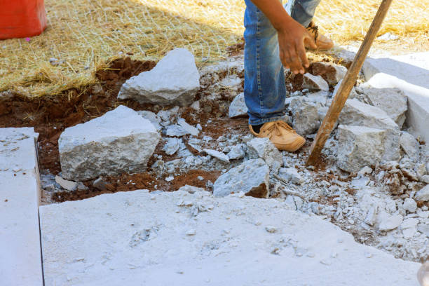 istock Demolished old sidewalk concrete repair pavement restoration 1626317512