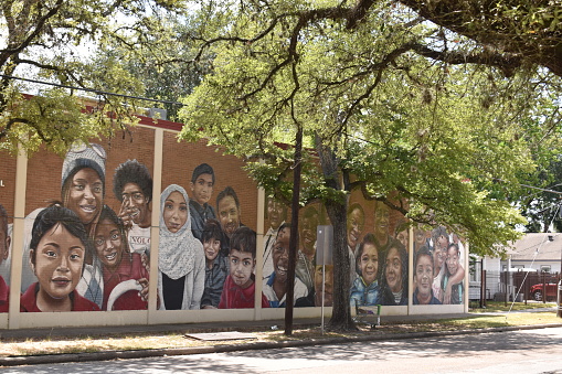 Houston, TX - 8-11-2023 - A portrait of the Edward L. Blackshere Elementary School in Houston, Texas