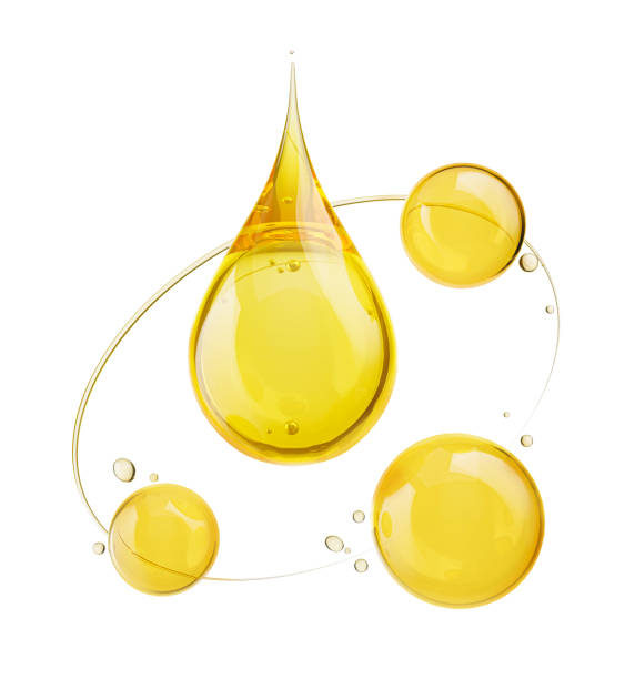 istock Cosmetic oil or Cosmetic Essence Liquid drop on a white background. 1626464990