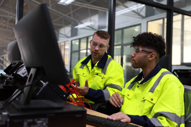 istock Technician and engineer in AI and Robotic training class, training AI Robot  the KIT equipment  and Artificial Intelligence of Things service robots in the manufacturing automation and robotics classroom 1626469639