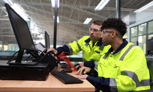 istock Technician and engineer in AI and Robotic training class, training AI Robot  the KIT equipment  and Artificial Intelligence of Things service robots in the manufacturing automation and robotics classroom 1626469645