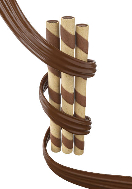 istock chocolate filled in a crispy wafer roll. 1626469686