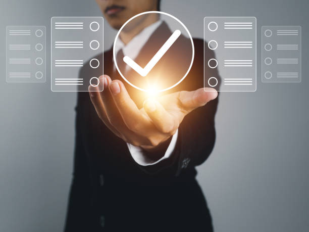 istock Businessman making a performance checklist in the report 1626499633