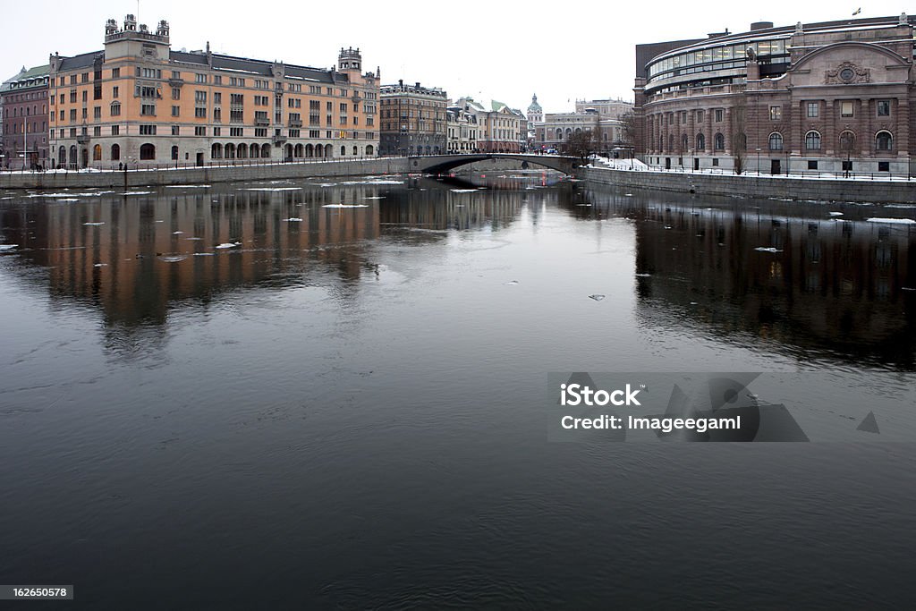 Stockholm, Szwecja w styczniu - Zbiór zdjęć royalty-free (Architektura)