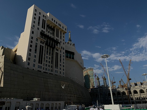 Mecca, Saudi Arabia - August 11, 2023: View of Kaaba in Masjid Al Haram or Grand Mosque
