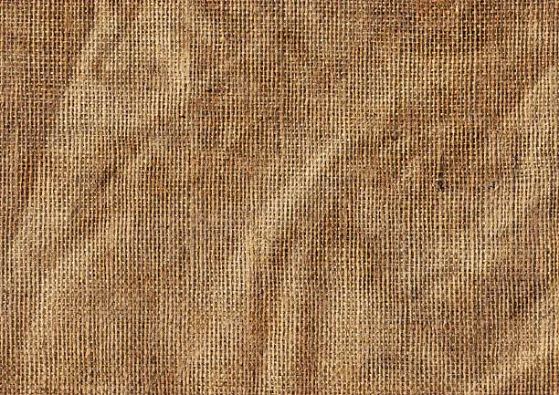 Photo of High Resolution Antique Jute Canvas Wrinkled Grunge Texture